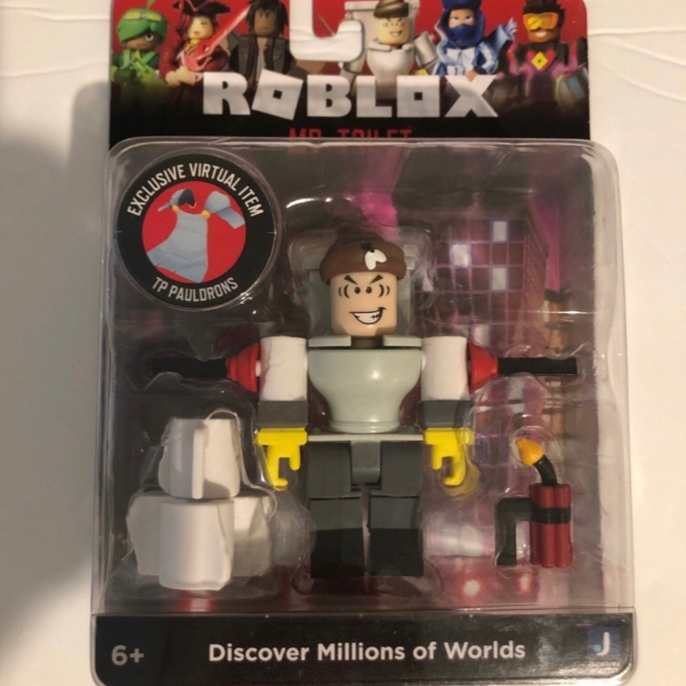 Roblox Mr Toilet Figure New Exclusive Virtual Item Video Game Toy